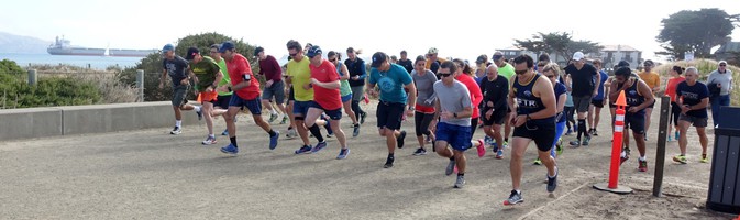 Старт забега на 5 км. Park Run